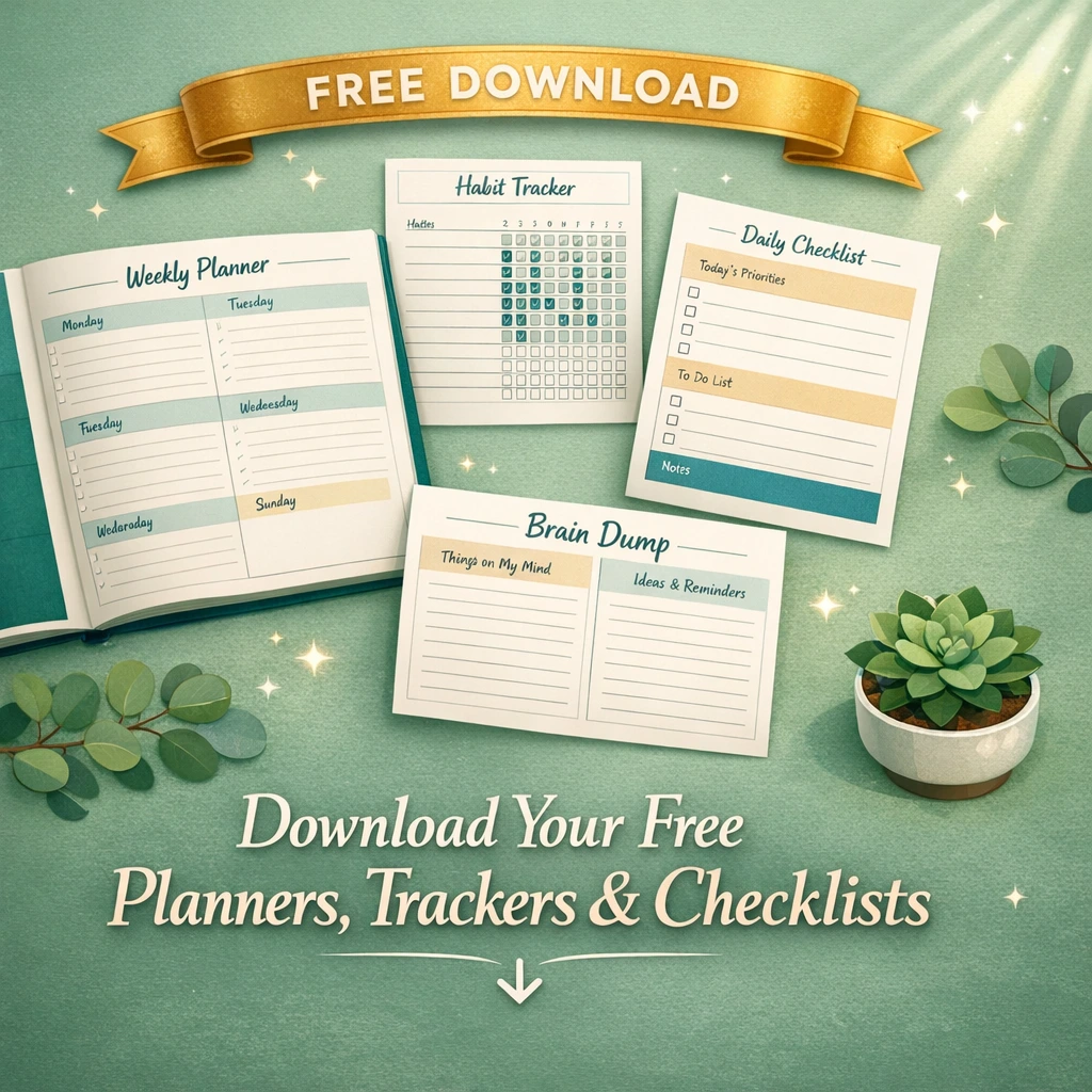 Green Calm Vibes 1776675416096-019daa1a-d34f-71f3-ada9-24b7083c1ff6 How to Declutter Your Home Without Losing Your Mind (An ADHD-Friendly Guide) + Free Download Room-by-Room Declutter Checklist (Printable US Letter & A4)  